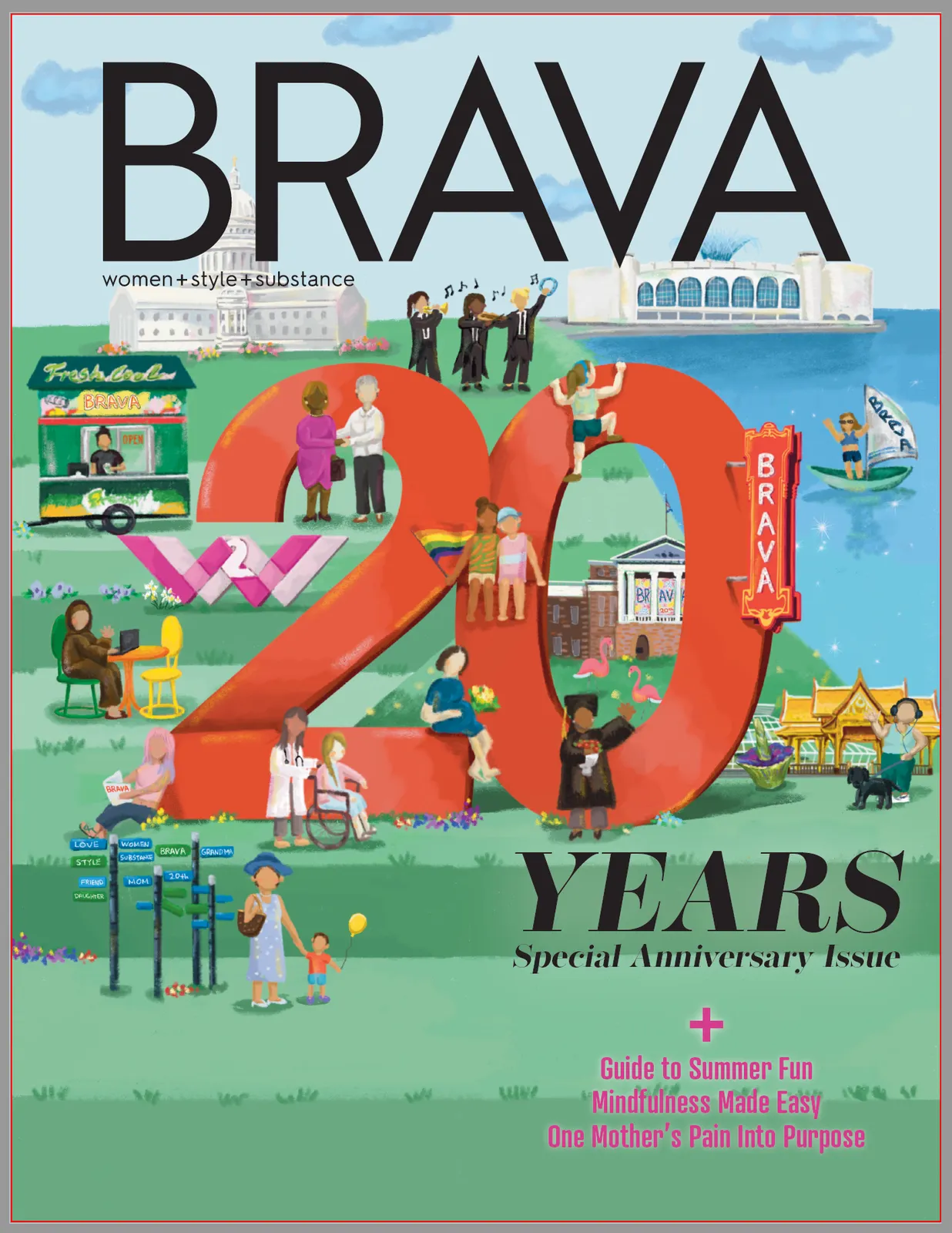 Brava Magazine 20th anniversary cover